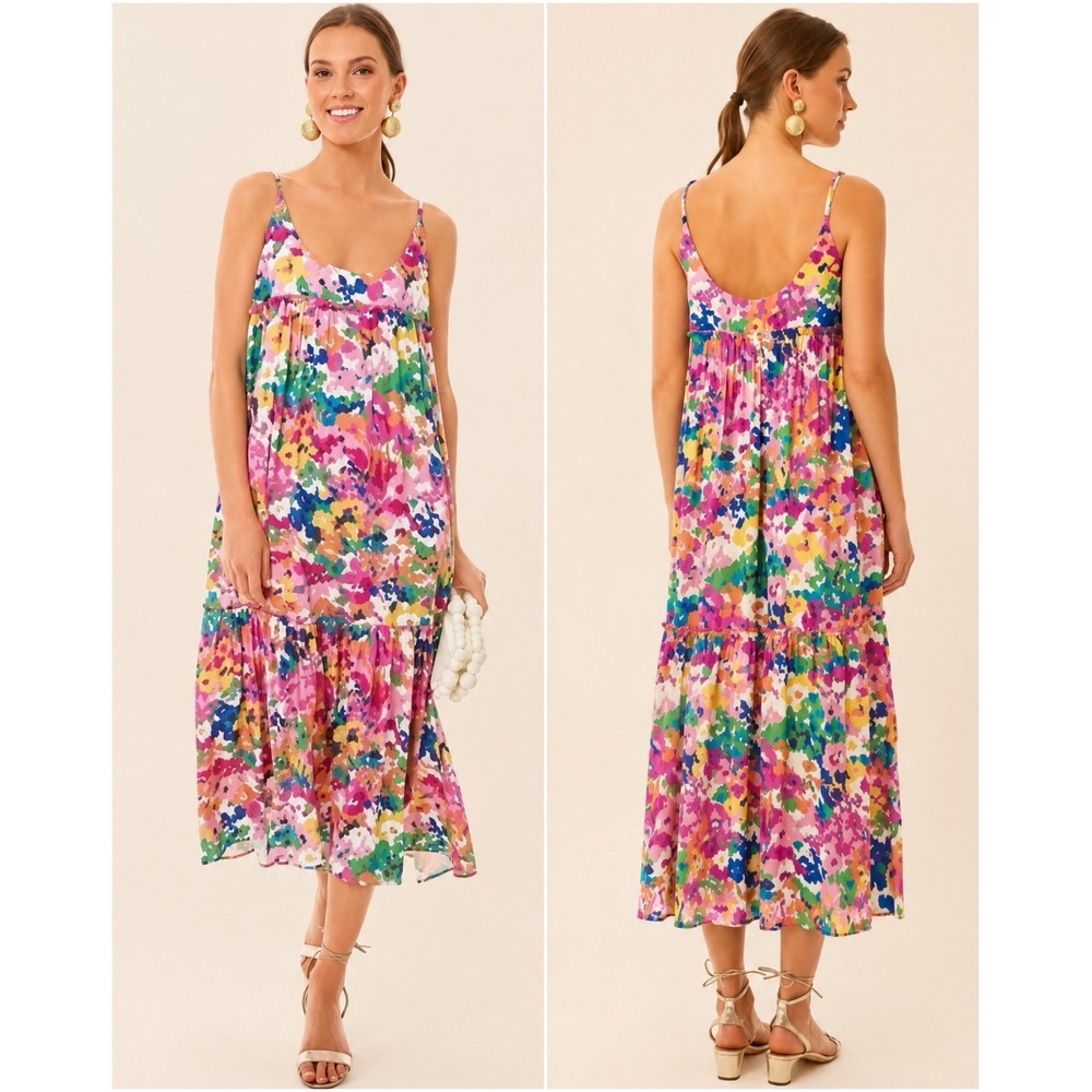 Tuckernuck Meade Midi Dress XL NWT Vibrant Floral Sleeveless Sundress